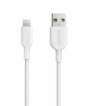 Кабель для зарядки iPhone Anker PowerLine II Lightning Cable, сертифицированный MFi, сверхпрочный, совместим с iPhone 14, 14 Pro Max, 14 Plus, 13, 13 Pro, 12, 11, 8