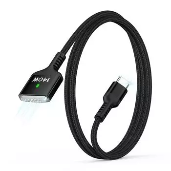 Кабель для зарядки Macbook Pro Haoano 140 Вт, магнитный кабель для зарядки USB-C - Mag-Safe 3, 0,9 м, быстрая зарядка, совместимый с PD3.1, прочный кабель для зарядки Mac Net