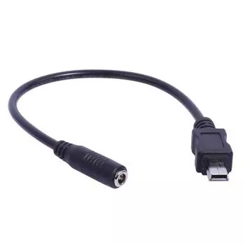 Кабель для зарядки Mini USB DC3.5x1.35mm Female to Mini USB Male Converter Connector Cable 22AWG 20 см Длина
