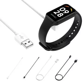 Кабель для зарядки UK 60 см/1 м USB магнитный для Xiaomi Mi Band 8/8 Pro Smart Watch 1m белый