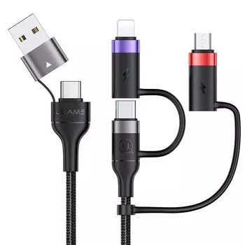 Кабель для зарядки USAMS 60WPD, совместимый с быстрой зарядкой, кабель USB TYPE C, USB-кабель, высокоскоростная передача данных, кабель Type C - Type C, USB C - USB A