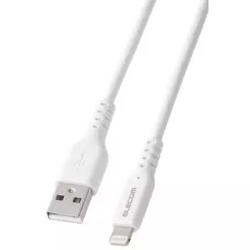 Кабель ELECOM Lightning 1 м Lightning to USB-A Сертифицированный продукт Apple 12 Вт для зарядки iPhone [сертифицирован Mfi] Белый MPA-UALECD10WH