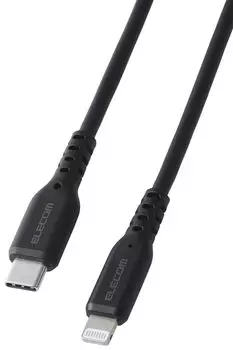Кабель ELECOM Lightning-Lightning 1 м, сертифицированный Apple продукт, 60 Вт, высокоскоростная зарядка iPhone, черный USB-C [сертифицировано Mfi] MPA-CLEC10BK