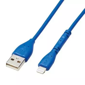 Кабель ELECOM USB-A - Lightning сертифицированный MFi Easy Grip 1,0 м синий MPA-UALPSE10BU