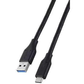 Кабель ELECOM usb c 1 м Type-C на USB-A USB3.2 быстрая зарядка 5 Гбит/с 15 Вт [iPhone/Xperia/Galaxy/iPad/MacBook и т. д.] черный MPA-ACEC5G10BK