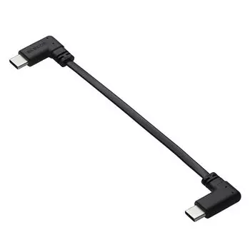 Кабель ELECOM USB C L-образный Type-C на плоский 0,1 м 60 Вт PD совместимый [только зарядка] черный MPA-CCLL01BK