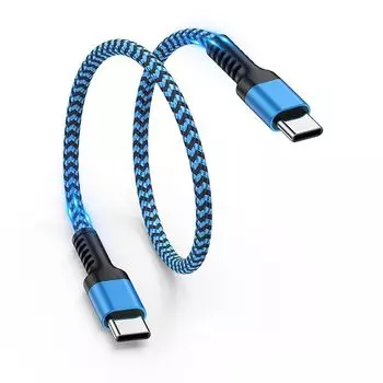 Кабель gaef type c для зарядки iPhone16, короткий, 0,3 м, совместимый с PD, 30 Вт, кабель USB C для быстрой зарядки, для передачи данных, прочный нейлоновый кабель Type-C для зарядки