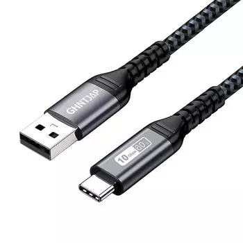 Кабель GHNTJAP USB C длиной 0,5 м, совместимость с 3.2 Gen 2, скорость передачи данных 10 Гбит/с, быстрая зарядка 60 Вт, тип Android Auto, совместимость с Galaxy/iPhone 15/MacBook/iPad и т. д.