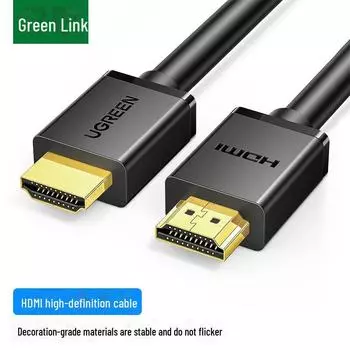 Кабель HDMI 2.0 Green Link: 4K HD, 3D, инженерный класс для ноутбуков 0.5 meters чёрный