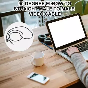 Кабель HDMI «папа-папа» с коленом 90 градусов и прямым высокоскоростным аудио-видео кабелем для ЖК-телевизора, проектора 1,5 м