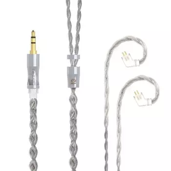 Кабель Ice TFZ из смешанного графена и меди, кабель для обновления наушников, сменный кабель для наушников, совместимый с [строка KBEAR] 3,5 мм, посеребренный