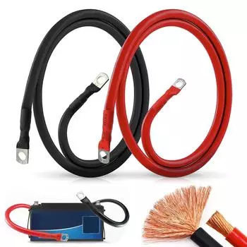 Кабель инвертора аккумулятора 2AWG многожильный медный провод разъем с наконечниками 3/8 дюйма калибра кабель аккумулятора для автомобиля морской солнечной лодки автофургона
