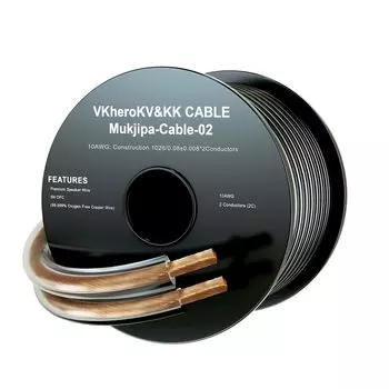 Кабель KK 10AWG x 2 проводника аудиокабель 5N OFC чистый медный акустический кабель 1000 жил x 2 проводника акустический шнур 10 Mukjipa-Cable-02 (измерительный прибор) (99,999%)