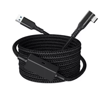 Кабель Link 5M С зарядкой, Совместим с Meta Quest 3S/Quest 3/Quest 2/Pico 4, с отдельным портом зарядки Кабель VR Link, USB 3.0 от Type C code