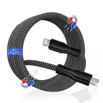 Кабель Magtame с магнитным притяжением, автоматический накопитель, кабель Lightning, сертифицированный MFi, кабель для зарядки iPhone, кабель Lightning 3A, совместимый с быстрой зарядкой