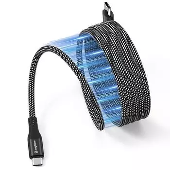 Кабель Magtame usb c для быстрой зарядки Магнитное притяжение предотвращает спутывание кабеля типа c 60 Вт/PD совместим с памятью формы usbc&usbc кабель металлический разъем