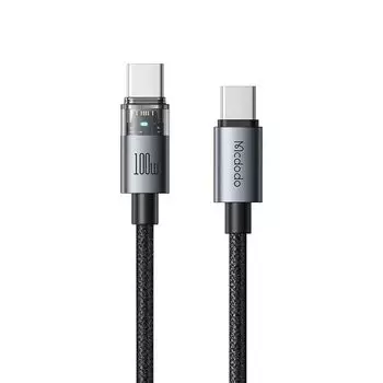 Кабель Mcdodo USB-C — USB-C, кабель быстрой зарядки PD 100 Вт, тип C, MacBook, iPad, iPhone 16/15, Xperia, Galaxy Pixel Switch, совместимый с Android и т. д.