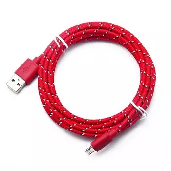Кабель Micro USB 1 м 2 м 3 м нейлоновый оплетенный USB-кабель синхронизации данных для зарядки Samsung Huawei Xiaomi HTC Android Phone USB Micro кабели 0.5m