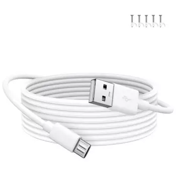 Кабель Micro USB 3 м для наружной внутренней камеры видеонаблюдения, блок питания, кабель питания Micro USB USBA на Micro B, совместимый с камерой Furbo Dog/XIAO MI Came