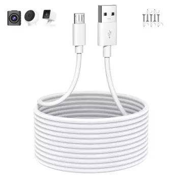 Кабель Micro USB 3M Кабель питания Micro USB для питания камеры видеонаблюдения USB A- micro B Male Male ATOM Cam 2/YESKAMO/Wyze Cam Pan/Nest Cam/X