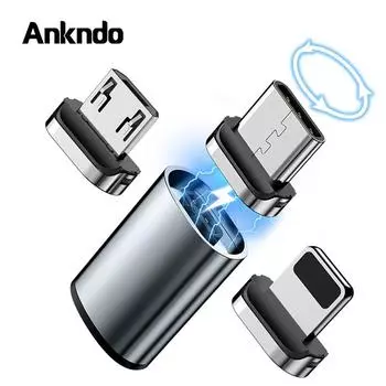 Кабель Micro USB ANKNDO типа C, переходник для магнитного кабеля, адаптер для магнитного зарядного кабеля, разъем для зарядки мобильного телефона Only Micro USB Plug