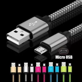 Кабель Micro USB для быстрой зарядки телефона, зарядное устройство для Xiaomi Redmi Huawei Y7P Y6P Y5P P Smart Honor 9A 9C 9S 8A 8S Samsung S6 S7 OPPO HTC Кабель для передачи данных 1m синий