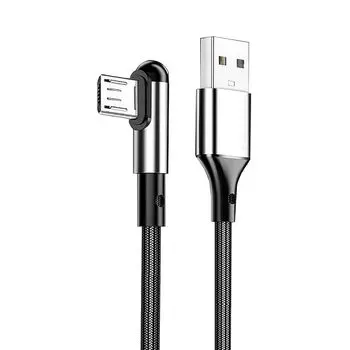 Кабель Micro-USB для зарядки смартфона SZSL, 1,2 м, Г-образный, левосторонний, micro-USB (мужской) - USB-A Кабель для зарядки/передачи данных, применимый Микро-интерфейс