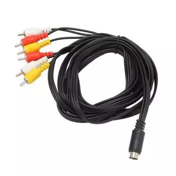 Кабель Mini DIN to 6 RCA 9 Pin Clear Signal Stable Sound Video Composite для цифровой видеокамеры TV AV-ресивера
