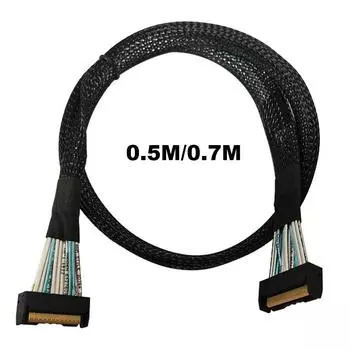 Кабель Mini SAS 32 Гбит/с Plug and Play PCIE 5.0 Slim SAS MCIO 74P To MCIO 74P 0.5M