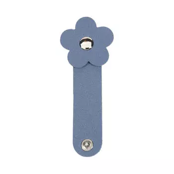 Кабельные стяжки в форме цветка, многоразовый ПУ органайзер для шнуров для проводов, наушников, ПК, ноутбука, крепежные ремешки, органайзер для проводов, для дома, офиса One Size синий