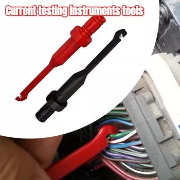 Кабельные зажимы Зажим для прокалывания изоляции Зажим для прокалывания изоляции Сиденье банана Прочный щуп для прокалывания изоляции Автомобильный испытательный зажим с задним щупом 1PC красный