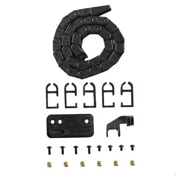 Кабельный держатель для тяговой цепи, сменные детали, длина 43 см, низкий уровень шума, гибкий, профессиональный, черный, 3 отверстия