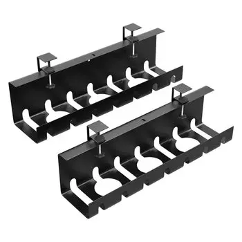 Кабельный лоток под проводкой, без сверления, шнуры, вывод шнура, кабель, шнур под японским руководством по эксплуатации, соответствующий счету, набор из 2 шт. CJW, стол, организация,