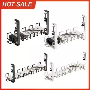 Кабельный лоток под столом - розетка под столом, держатель для хранения шнура, органайзер для розетки, прокладка проводов для офиса