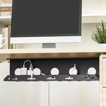 Кабельный органайзер под столом Кабельный лоток Прочный несущий кабельный органайзер для проводов для домашнего офиса L