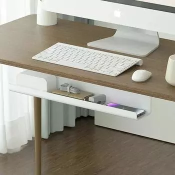 Кабельный органайзер под столом Кабельный лоток под столом Органайзер для проводов Расширенный защитный лоток без следов для различных столов