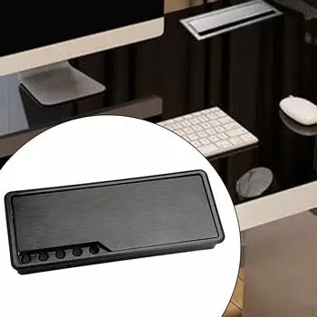 Кабельный ввод для стола с отверстиями, органайзер для укладки шнура чёрный