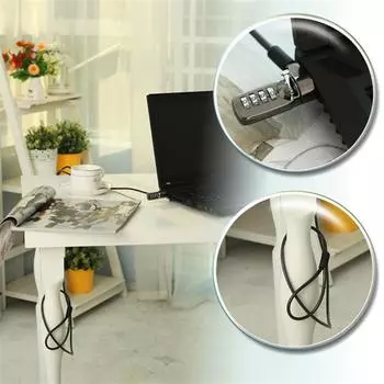 Кабельный замок с паролем против кражи, Цифровой замок против кражи для ноутбуков, ПК-мониторов и других устройств