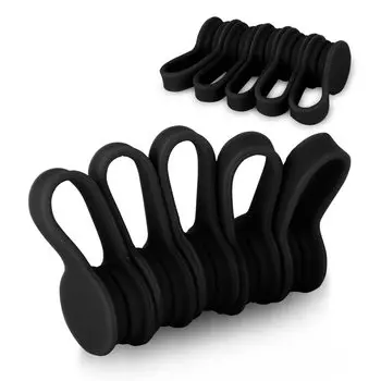 Кабельный зажим, держатель кабеля, черный, 10 шт., новая модель, магнитный зажим для шнура, держатель шнура, крючок для шнура, магнитная намотка, управление шнуром, USB-кабель, кабель для наушников чёрный
