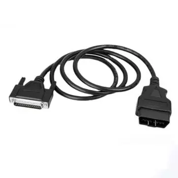 Кабель OBD 2 16-контактный к DB15-контактному последовательному порту RS232, автомобильный кабель-адаптер 100 см 16-контактный к DB25-контактному последовательному RS232 OBD2-кабелю