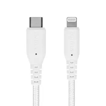 Кабель Owltech Super Tough to Lightning длиной 2 м, устойчивый к отключению, сертифицированный MFi, PD60W, 3A, быстрая зарядка, передача данных, 480 Мбит/с, мягкий с кабелем белый