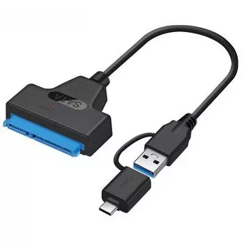 Кабель передачи данных USB 3.0 на USB-C SATA 2-в-1 для жесткого диска 2,5 , 20 см 20CM