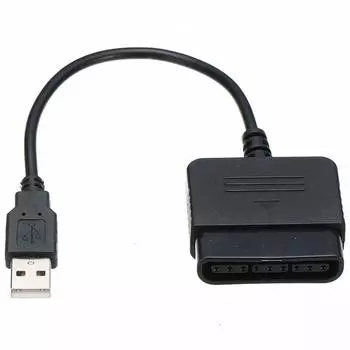 Кабель-переходник адаптера USB-контроллера для ПК Playstation Ps2 и PS3 чёрный