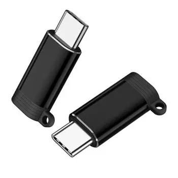 Кабель-переходник для зарядного устройства типа C, совместимый с интерфейсом Ios, адаптер «мама» к USB-C-папа чёрный