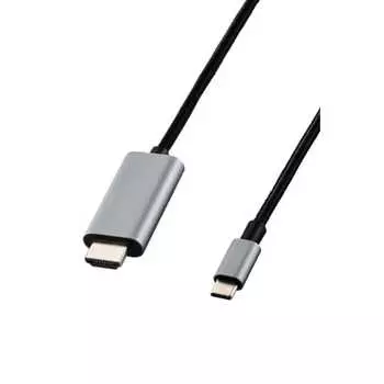 Кабель-переходник ELECOM USB C - HDMI 4K/30 Гц, нейлоновая сетка, прочный, для зеркалирования нескольких дисплеев, 1 м, совместимый с iPhone, MacBook, iPad, Android и т. д.