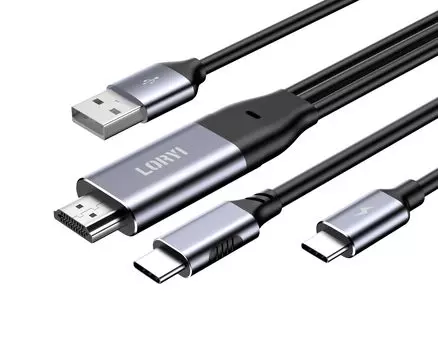 Кабель-переходник HDMI-USB Type C Блок питания Очки дополненной реальности Адаптер-переходник HDMI Мобильный монитор Xreal Nreal Air Функция сенсорного экрана XREAL Beam