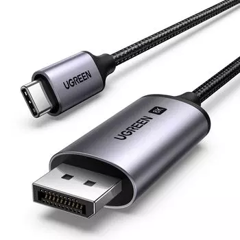 Кабель-переходник UGREEN 8K 60 Гц USB C DisplayPort совместим с кабелем Display Port DP Alt 4K 240 Гц 144 Гц для iPhone 15 MacBook Pro Air M1 M2