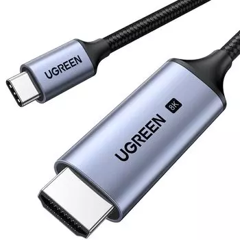 Кабель-переходник UGREEN USB Type C HDMI, включающий только передачу Alt 48 Гбит/с, совместим с Macbook 2M [поддерживает USB-C 8K@60 Гц / 4K@240 Гц/однонаправленный серый