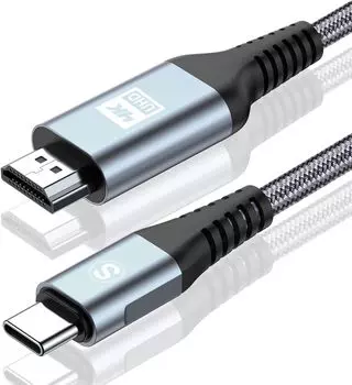 Кабель-переходник USB Type C HDMI, видеовыход Type C - HDMI, кабель HDMI Thunderbolt, совместимый с iPhone15 Pro Max, iPhone 16 Pro Max, Galaxy для