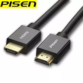 Кабель PISEN HDMI HD, позолоченная телеприставка с двойной головкой, подходит для Huawei Xiaomi Honor 3d TV, кабели для передачи данных 4K чёрный